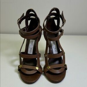 Jimmy Choo Brown Strappy Heels